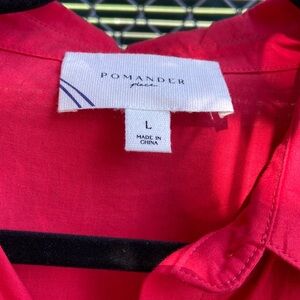 Beautiful Pomander red midi cotton dress L